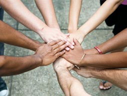 hands together